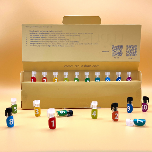 Samples of 10 MEDIUM INTENSITY Fragrances image 1