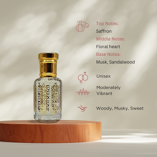 Morsali warm woody sweet attar perfume oil bottle by ItraFashan - sensual and luxurious - fragrance notes, fragrance gender, fragrance intensity, fragrance profile