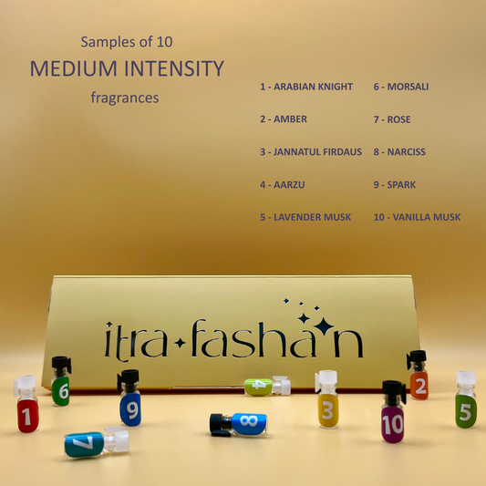 Samples of 10 MEDIUM INTENSITY Fragrances image 0
