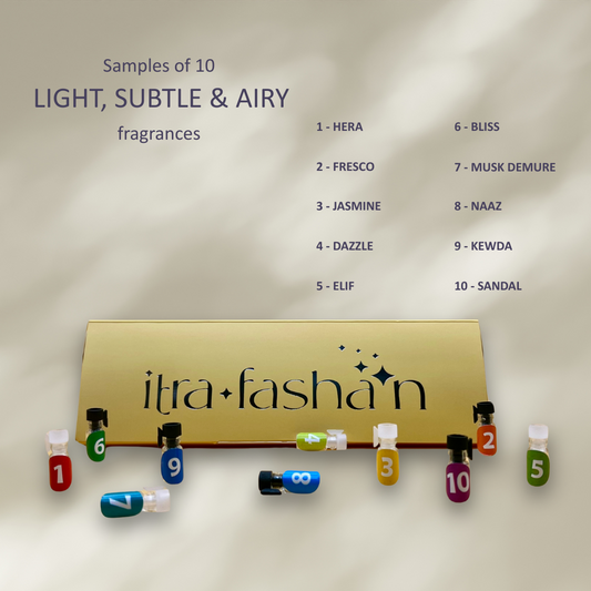 Samples of 10 LIGHT and SUBTLE Fragrances image 0