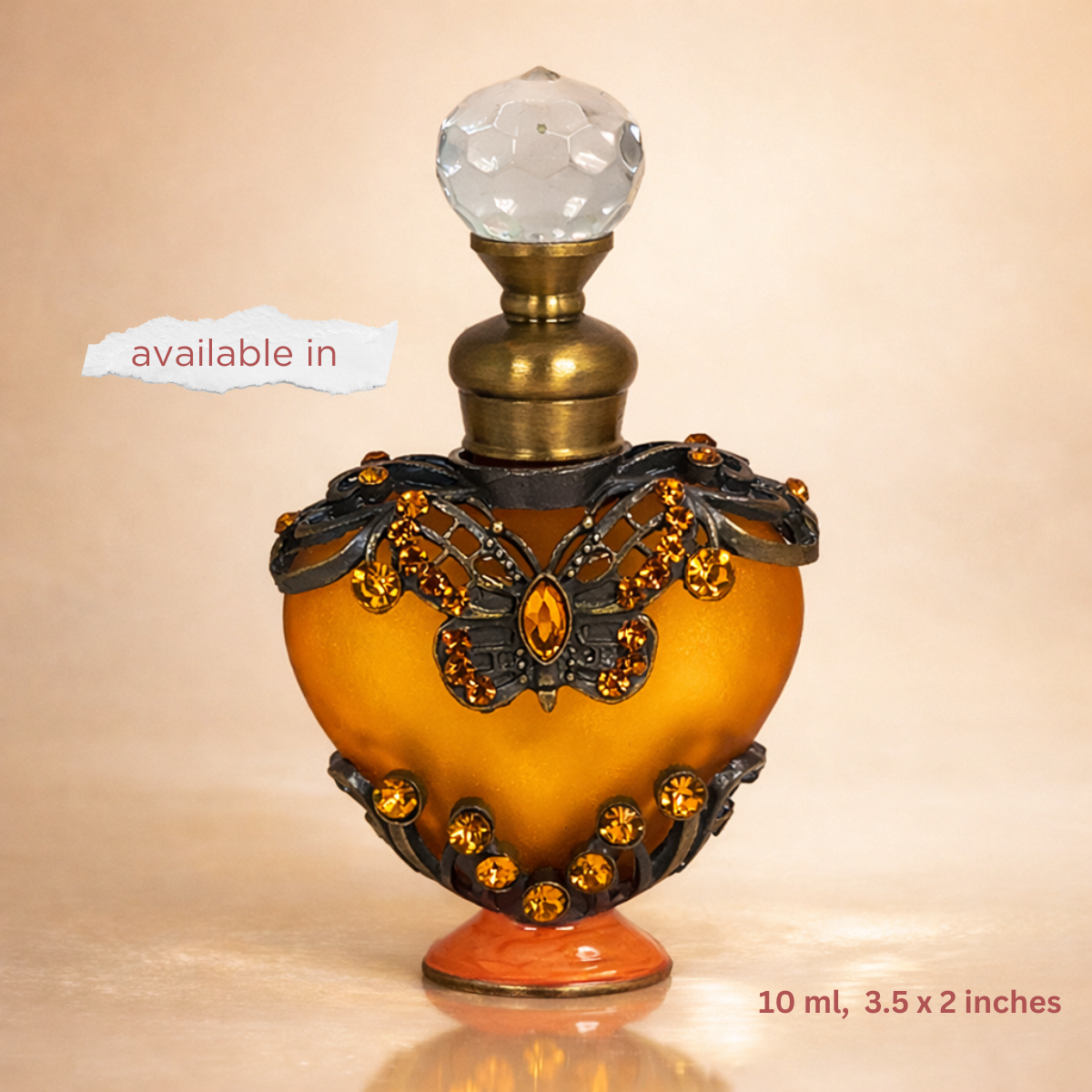 Azul Attar   Sicilian Summer Floral Perfume Oil in Heart bottle long lasting