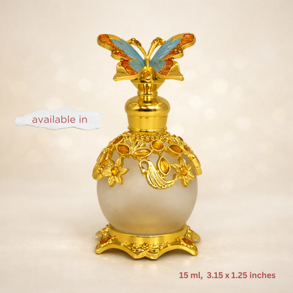 Sandal Attar   Sacred Sandalwood Perfume Oil in Blue Butterfly bottle long lasting
