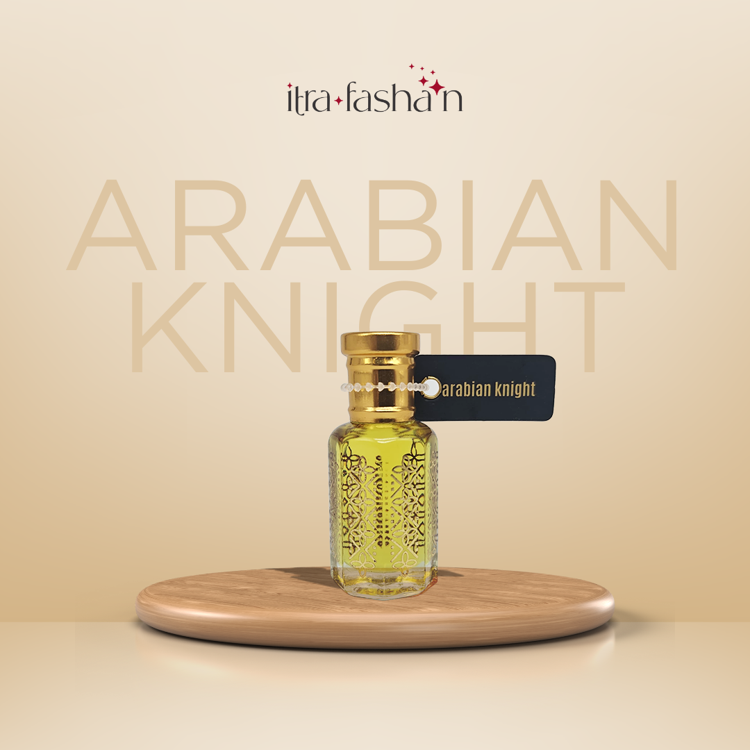 Arabian Knight bold oud attar perfume oil bottle for men by ItraFashan - in 6 ml travel size
