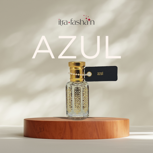 Azul Sicilian summer fruity floral attar perfume oil bottle for women by ItraFashan - in 6 ml travel size