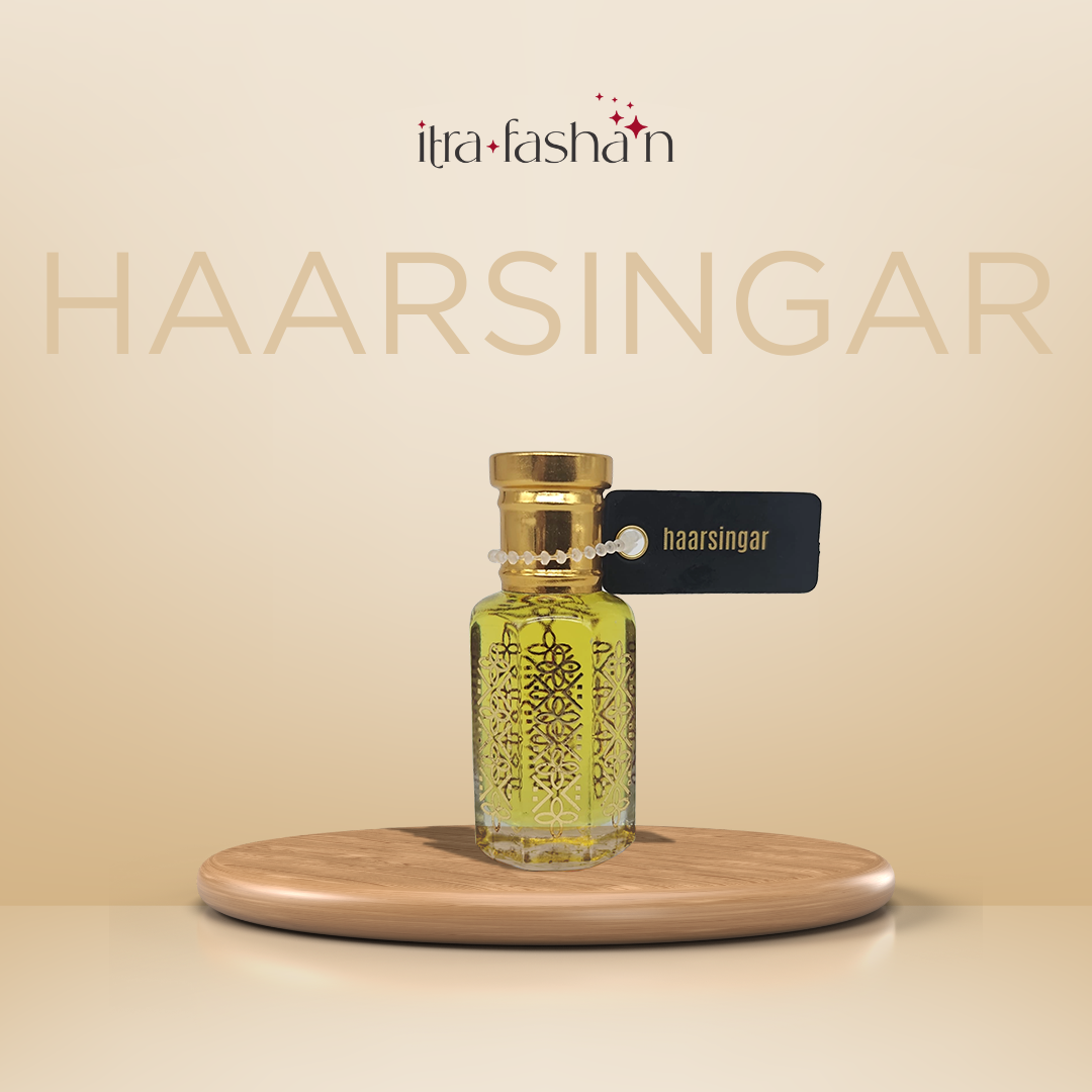 Haarsingar night jasmine Indian floral attar perfume oil bottle by ItraFashan - in 6 ml travel size