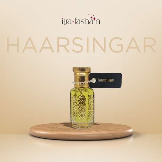 Haarsingar night jasmine Indian floral attar perfume oil bottle by ItraFashan - in 6 ml travel size