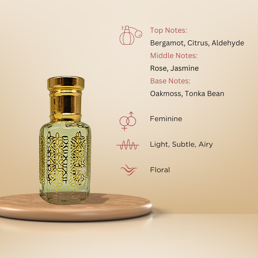 Haarsingar night jasmine Indian floral attar perfume oil bottle by ItraFashan - fragrance notes, fragrance gender, fragrance intensity, fragrance profile