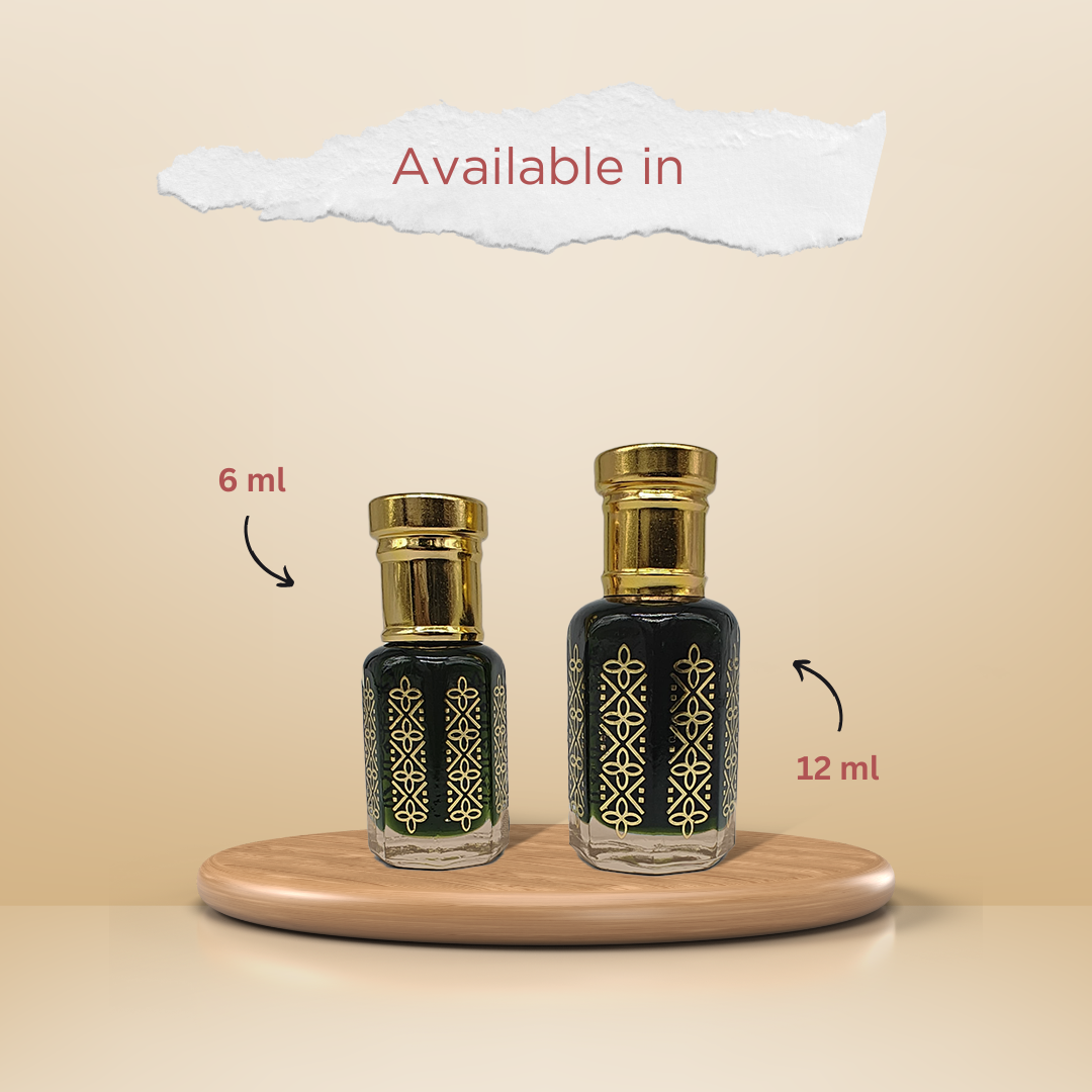Jannatul Firdaus classic Indian oriental attar perfume oil bottle by ItraFashan - alcohol-free - in 12 ml regular size