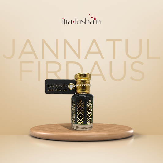 Jannatul Firdaus classic Indian oriental attar perfume oil bottle by ItraFashan - alcohol-free - in 6 ml travel size