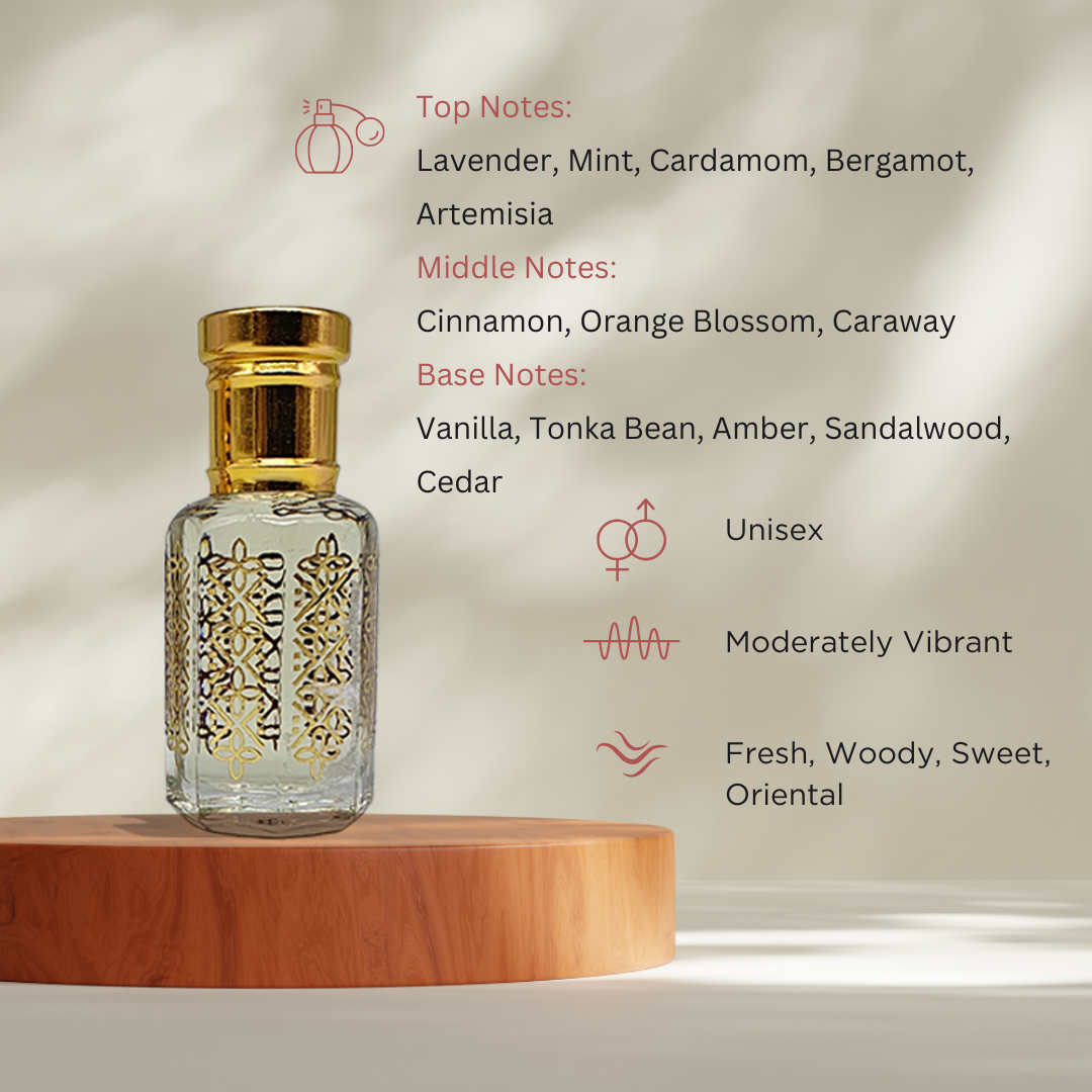 Lavender Musk calming lavender attar perfume oil bottle by ItraFashan - soothing and meditative - fragrance notes, fragrance gender, fragrance intensity, fragrance profile