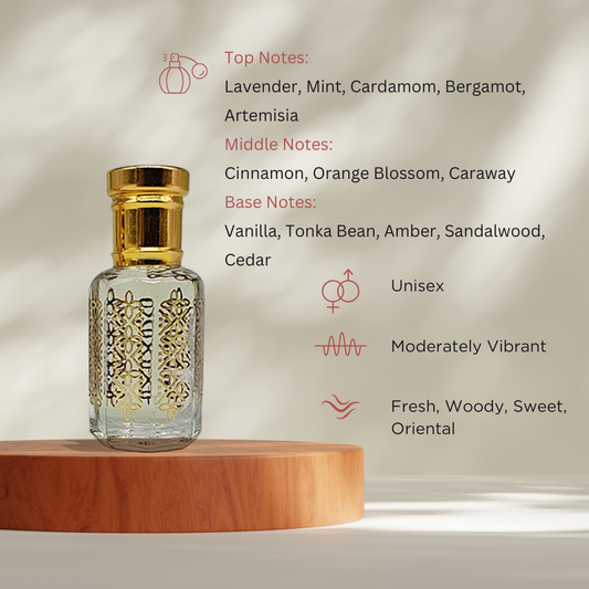 Lavender Musk calming lavender attar perfume oil bottle by ItraFashan - soothing and meditative - fragrance notes, fragrance gender, fragrance intensity, fragrance profile