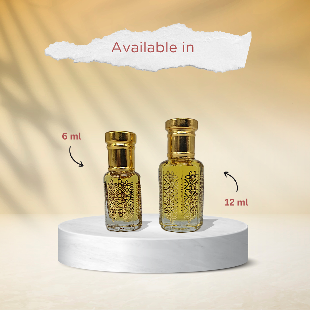 Musk Saffron spicy saffron musk attar perfume oil bottle by ItraFashan - luxurious unisex - in 12 ml regular size