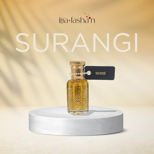 Surangi fresh citrus floral attar perfume oil bottle for women by ItraFashan - vibrant and joyful - in 6 ml travel size